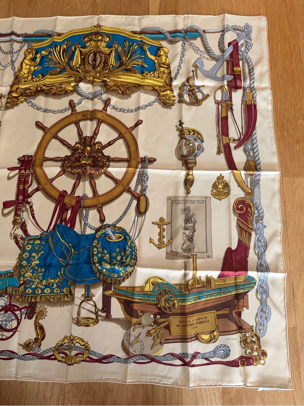 Hermes Nautical Motif Silk Scarf - Picture 5 of 6
